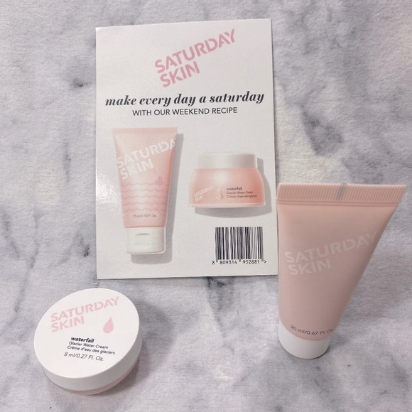 SATURDAY SKIN Gift Set-Refining Peel Gel & Waterfall Glacier Water Cream-2pc-NEW - Picture 2 of 11